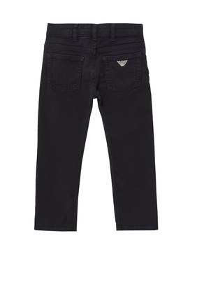 Navy Blue Twill Jeans